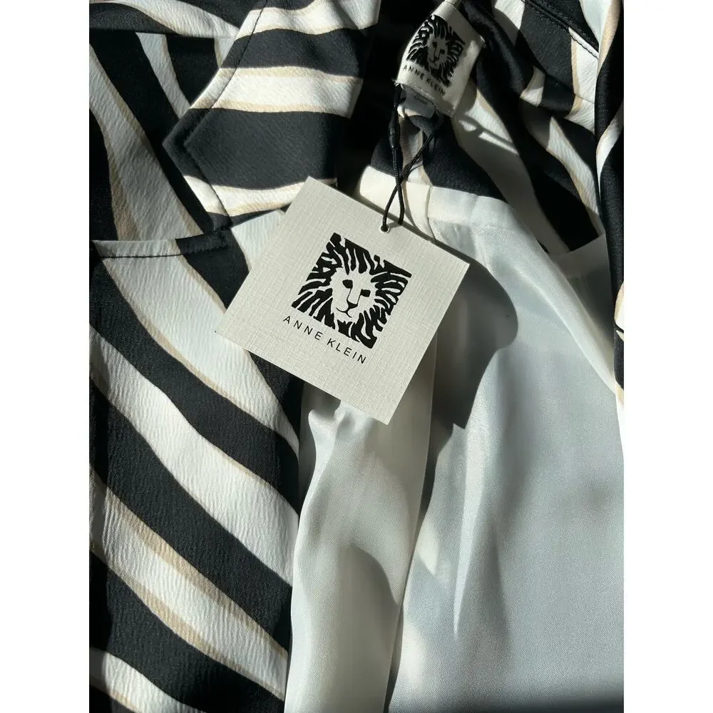 Anne Klein Animal Print Latter Blazer - S